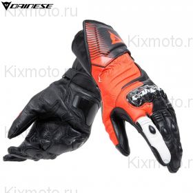 Перчатки Dainese Carbon 4 Long, Чёрно-красно-белые