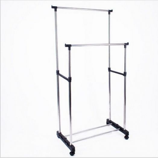 Вешалка для одежды, передвижная, двойная
