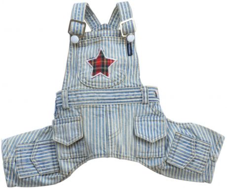 Летний  джинсовый комбинезон" Звездочка"(XS)