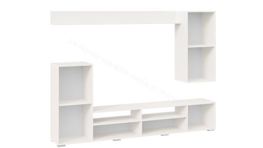 Гостиная "Моретти" (Белый/Белый глянец)