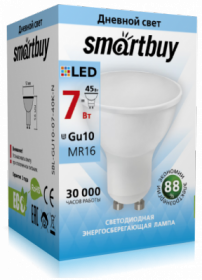 Лампа свтдиодн., MR16-GU10-7W-4000K, SMARTBUY