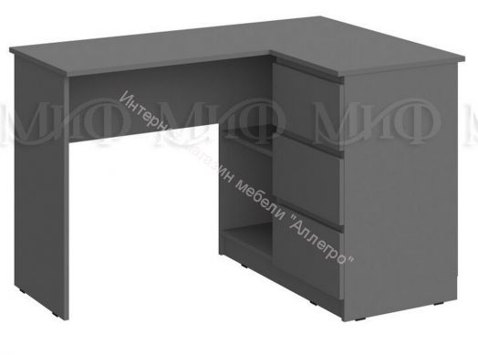 Стол письменный угловой Челси Графит, Графит