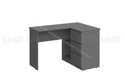 Стол письменный угловой Челси Графит, Графит