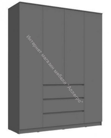 Шкаф 1600 Челси Графит, Графит