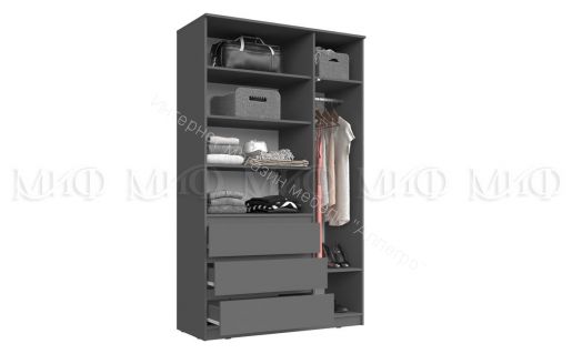 Шкаф 1200 Челси Графит, Графит