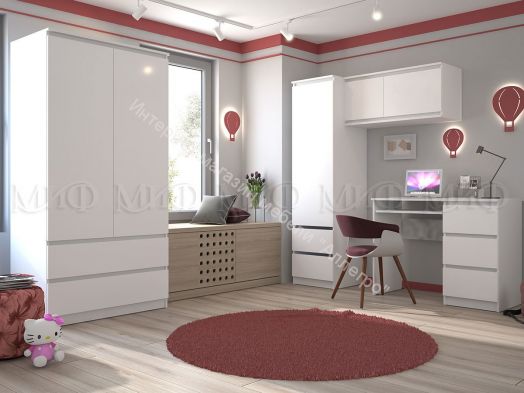 Шкаф 1200 Челси Белый глянец холодный, Белый