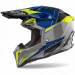 Airoh Aviator 3 Push Blue Gloss шлем для мотокросса и эндуро