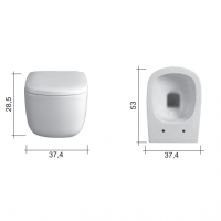 Унитаз Nic Design Ovvio подвесной безободковый 37,4x53x28,5 003 479 схема 2