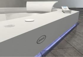 Угловая ванна Jacuzzi Aura Corner 160 Stone с гидромассажем 160x160 ФОТО