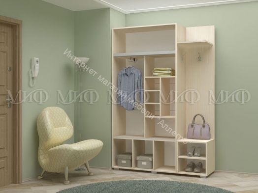 Прихожая Стелла 1,4 м Дуб Беленый