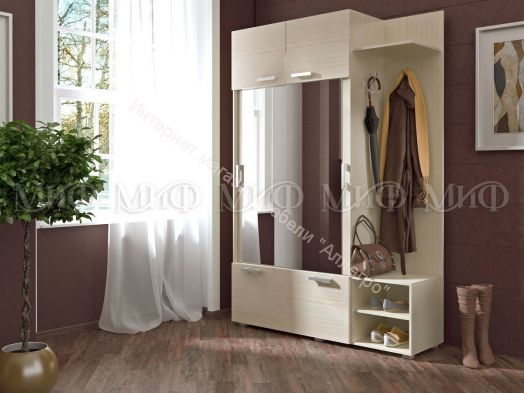 Прихожая Стелла 1,4 м Дуб Беленый