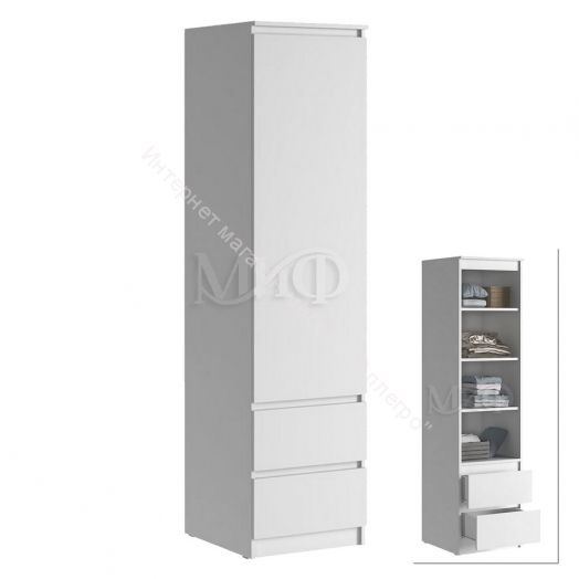 Пенал Челси Белый глянец холодный, Белый