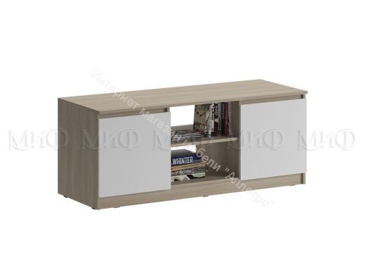 Тумба ТВ Челси Белый глянец холодный, Дуб Сонома