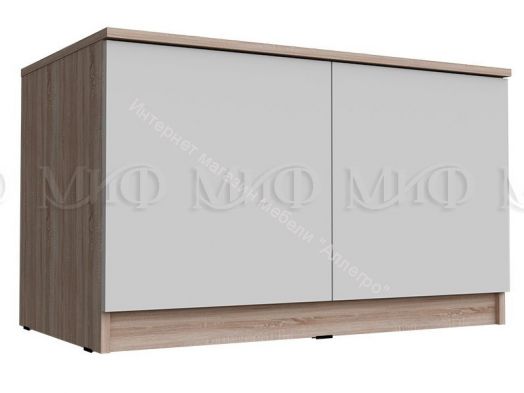 Антресоль-тумба универсальная Челси Белый глянец холодный, Дуб Сонома