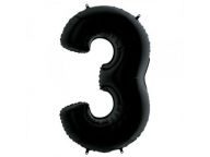 Цифра "3" фольгированная (40/102) черная