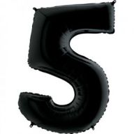 Цифра "5" фольгированная (40/102) черная