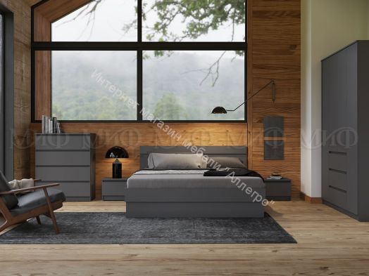 Кровать Челси 1400х2000 мм Графит