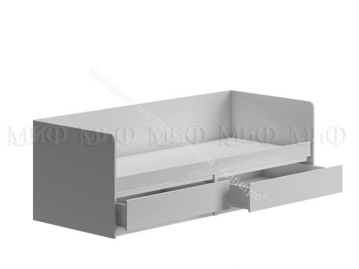 Кровать Челси 800х2000 мм Белый глянец холодный, Белый