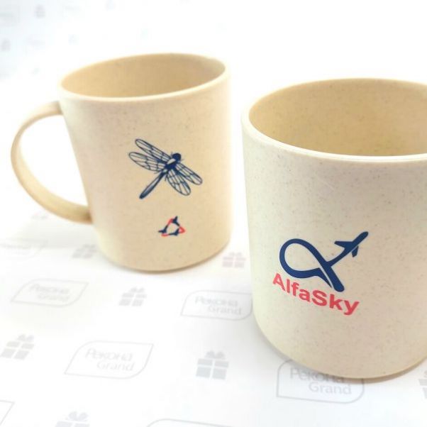 Кружки из бамбукового волокна с логотипом