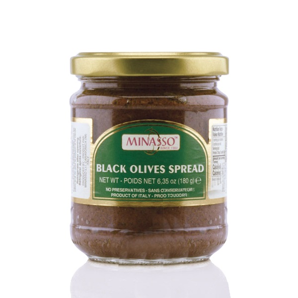 Спред из черных оливок  180 г, Spread di olive nere Minasso, 180 gr