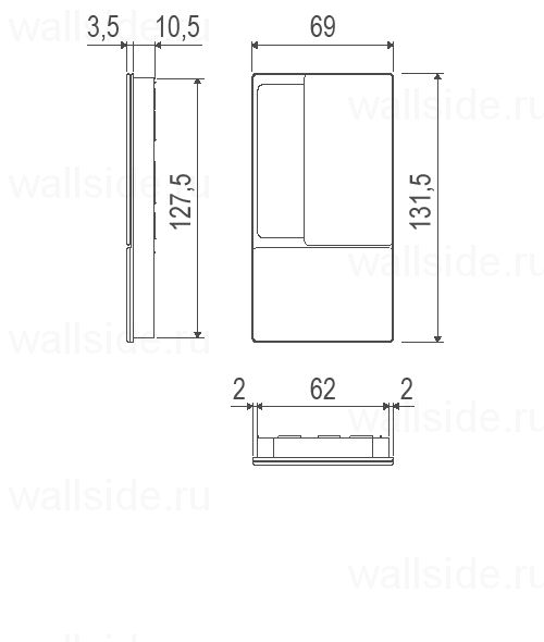 Ручка AGB WAVE B30000.01 для раздвижных дверей