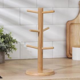 Подставка для кружек Доляна Bamboo, 14,5?32 см, бамбук