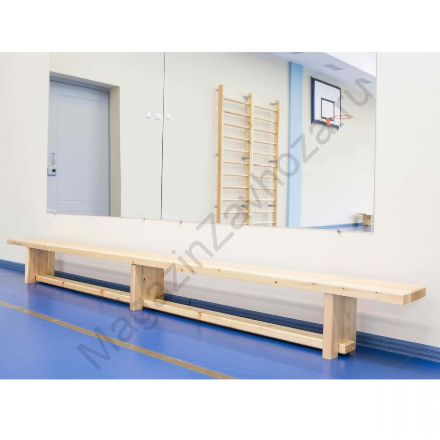 Скамья гимнастическая на деревянных ножках 2,4 м