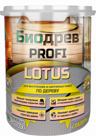 Лазурь для Дерева Красковия Биодрев PROFI "LOTUS" 1кг Водная, Полуматовая с Защитой от Плесени и Грибка