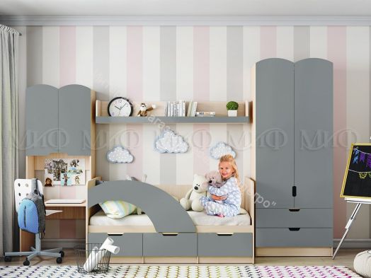 Шкаф "Юниор-3" Шарли Бриз, Дуб Беленый