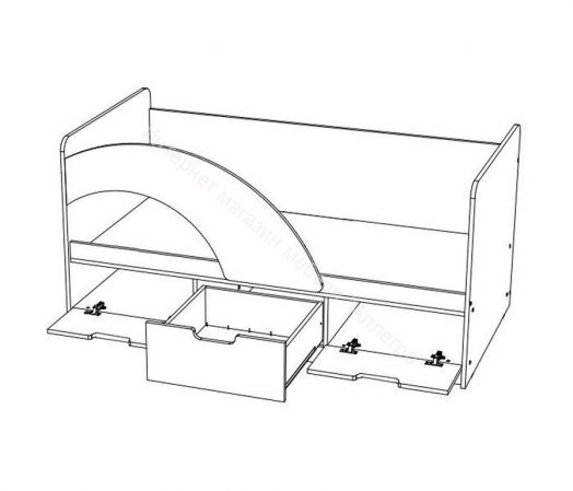 Детская "Юниор-3" Мульт Розовый металлик, Дуб Беленый