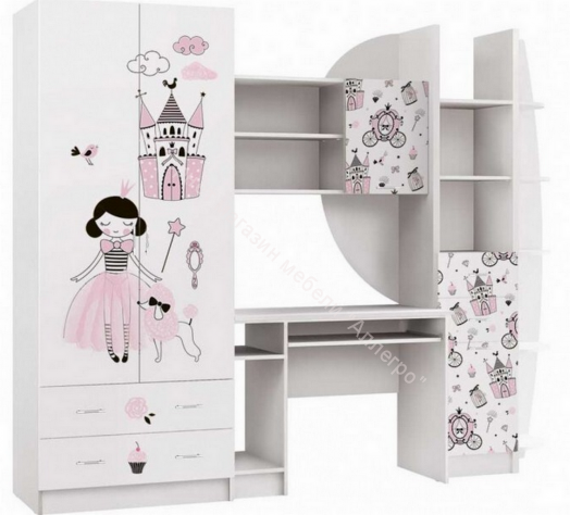 Стенка "Юниор-2" ЛДСП Принцесса