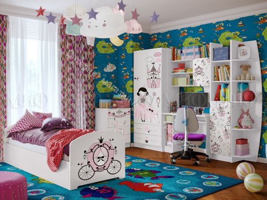 Модульная детская "Юниор-2" ЛДСП Принцесса