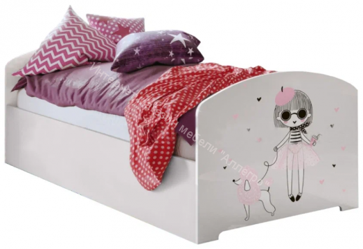 Кровать "Юниор-2" ЛДСП 2,0*0,8 м Мальвина