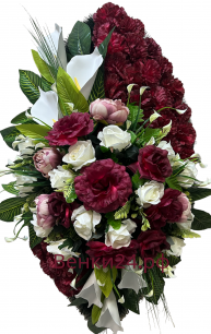 Траурный венок из искусственных цветов - Элит #53