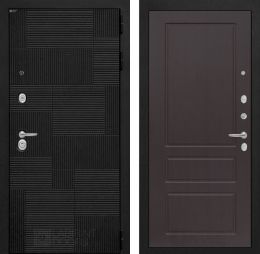 Дверь Входная Лабиринт PAZL 03 Орех премиум металлическая