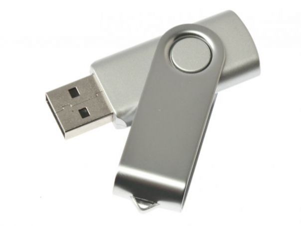 Серебристые флешки Twist 8-16-32 Gb