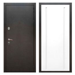 Дверь входная Great Doors Х5 Серебро Антик ФЛ-68 Белый Софт