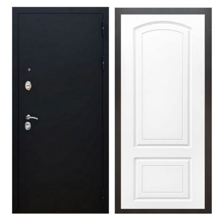 Дверь входная металлическая Great Doors X5 Черный муар ФЛ-138 Белый Софт