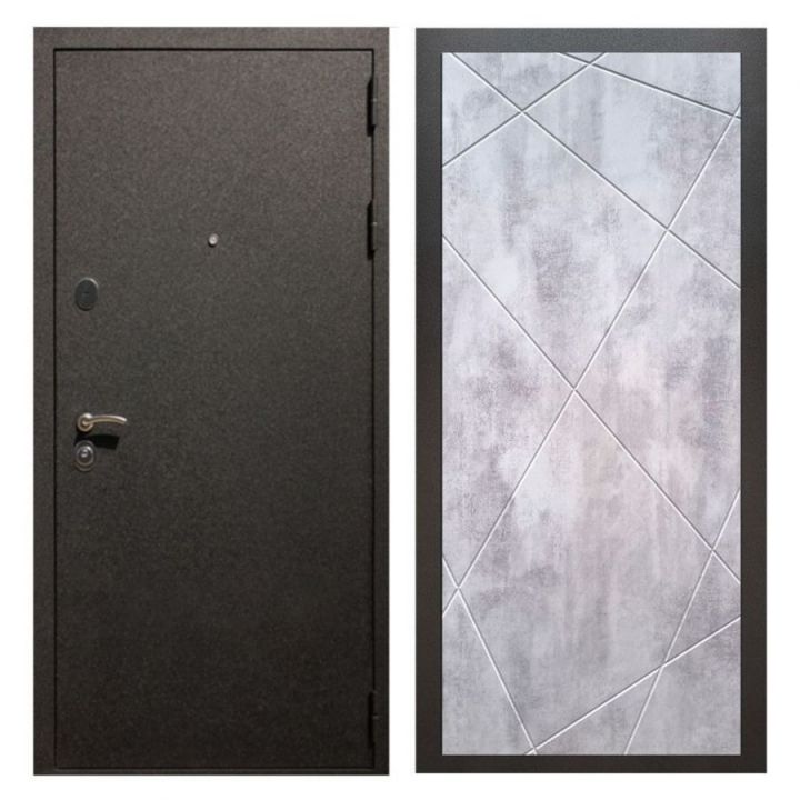Дверь входная металлическая Great Doors X5 Черный крокодил ФЛ-291 Бетон Светлый