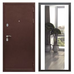Дверь входная Great Doors Х5 Антик Медь Зеркало Макси Белый Софт