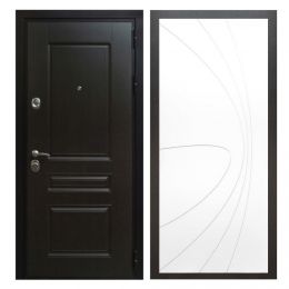 Дверь входная металлическая Great Doors Х Премиум Венге ФЛ-248 Белый Софт