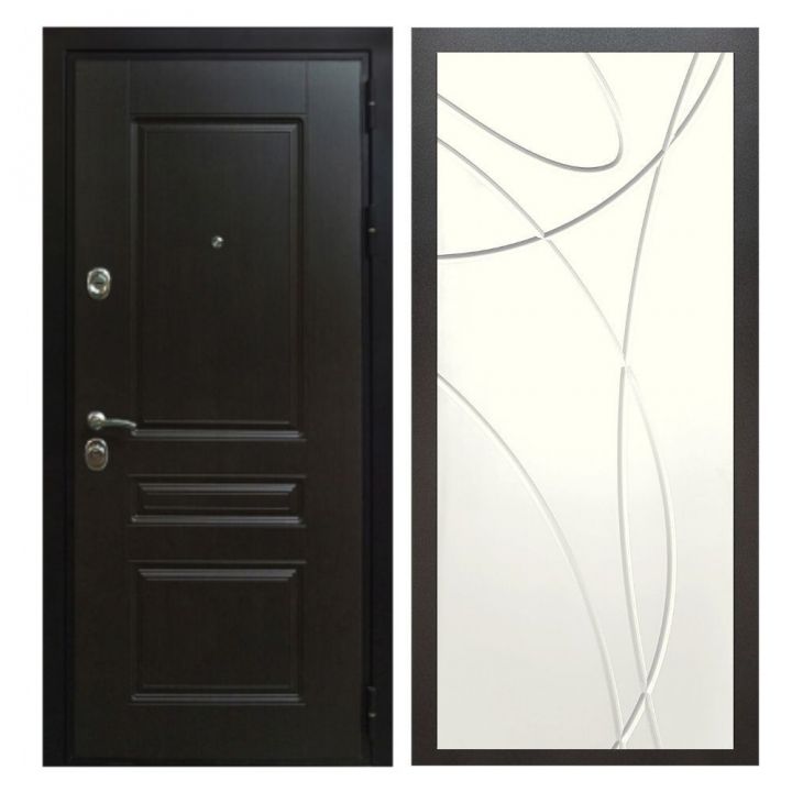 Дверь входная металлическая Great Doors Х Премиум Венге ФЛ-247 Белый Ясень