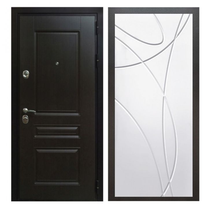 Дверь входная металлическая Great Doors Х Премиум Венге ФЛ-247 Белый Софт