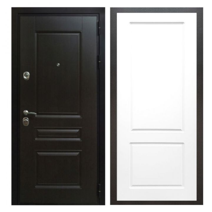 Дверь входная металлическая Great Doors Х Премиум Венге ФЛ-117 Белый Софт