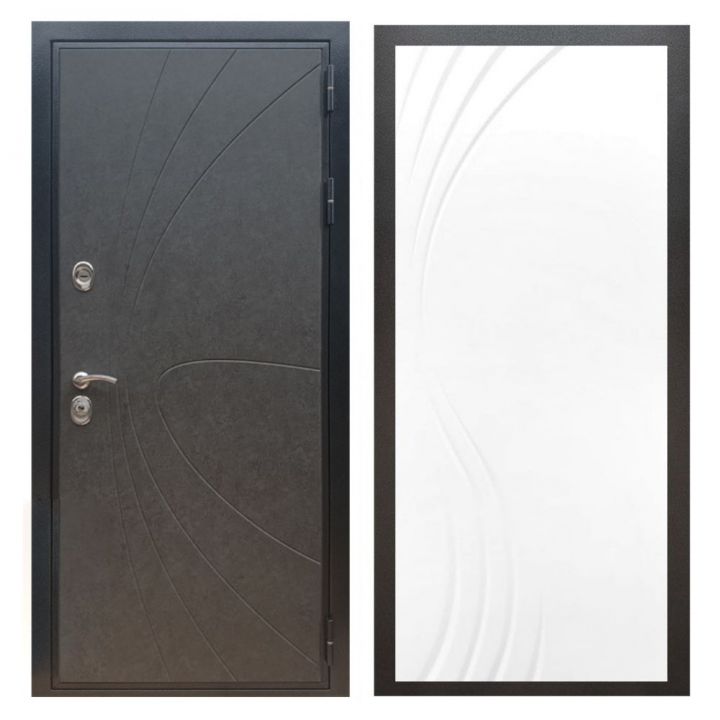 Дверь входная Great Doors X248 Штукатурка Графит ФЛ-255 Белый Софт