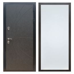 Дверь входная Great Doors X248 Штукатурка Графит ФЛ-Гладкая Белый Софт