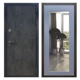 Дверь входная Great Doors X290 Бетон Темный Зеркало 18 Силк Титан