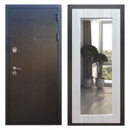 Дверь входная Great Doors Х246 Венге Зеркало 18 Сандал Светлый