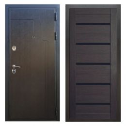 Дверь входная металлическая Great Doors Х246 Венге Царга СБ-14 Венге Темный Лакобель