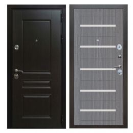 Дверь входная металлическая Great Doors Х Премиум Венге Царга СБ-14 Лиственница Серая Белый Лакобель